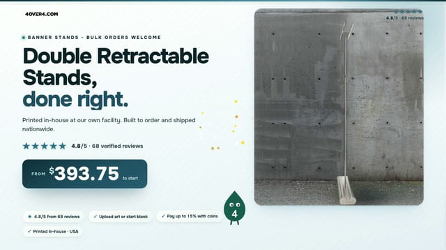 Double Retractable Stands product video