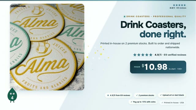 Drink Coasters product video