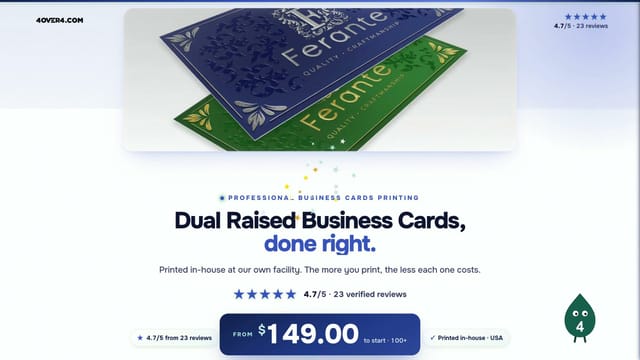 Dual Raised Business Cards product video