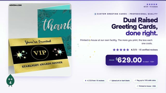 Dual Raised Greeting Cards product video
