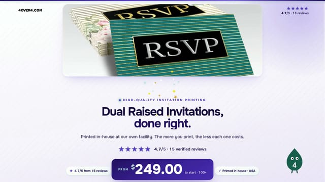 Dual Raised Invitations product video