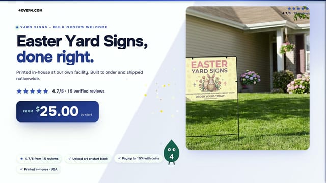 Easter Yard Signs product video