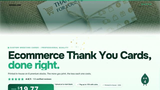 Ecommerce Thank You Cards product video