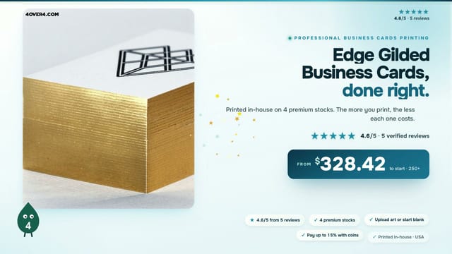 Edge Gilded Business Cards product video