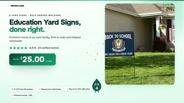 Education Yard Signs product video