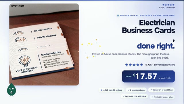 Electrician Business Cards product video
