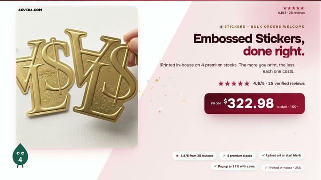 Embossed Stickers product video