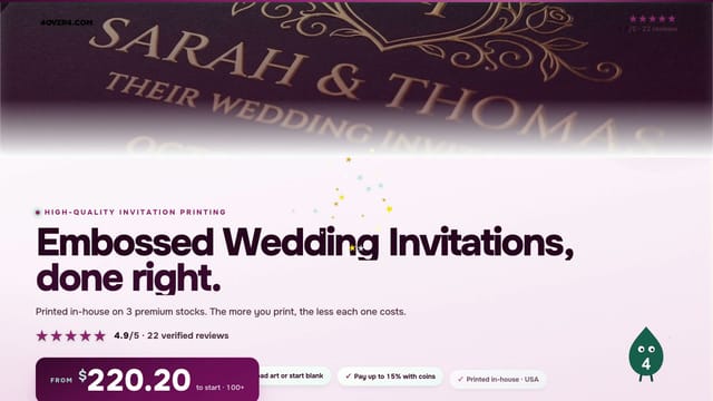 Embossed Wedding Invitations product video
