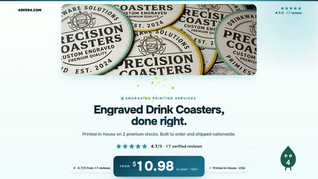 Engraved Drink Coasters product video