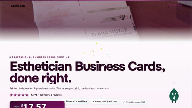 Esthetician Business Cards product video