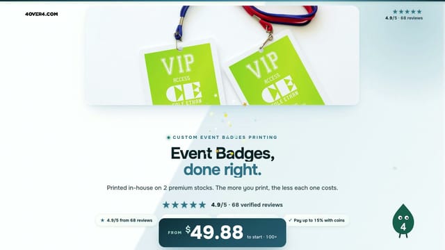 Event Badges product video