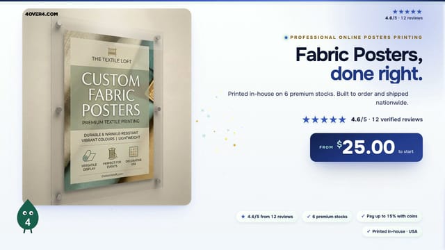 Fabric Posters product video