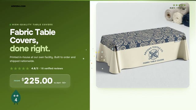 Fabric Table Covers product video
