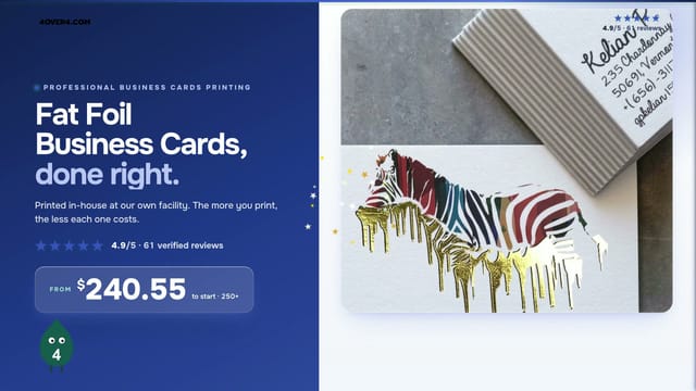 Fat Foil Business Cards product video