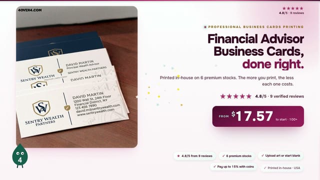 Financial Advisor Business Cards product video