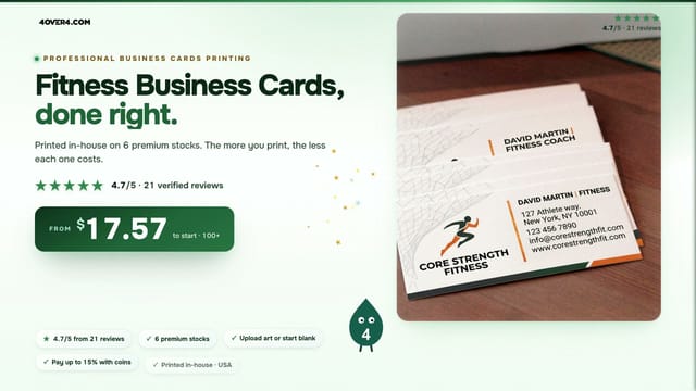 Fitness Business Cards product video