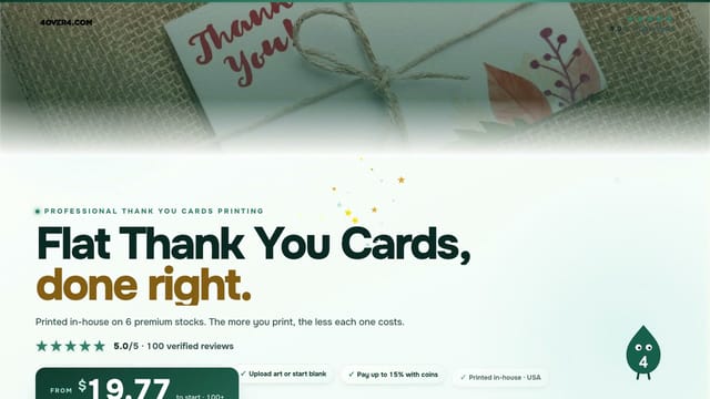 Flat Thank You Cards product video