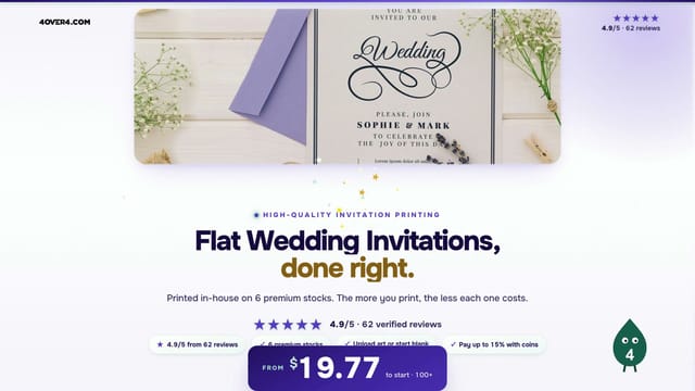 Flat Wedding Invitations product video