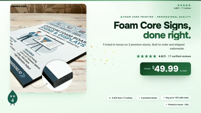 Foam Core Signs product video