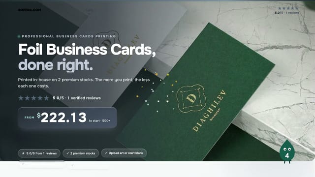 Foil Business Cards product video