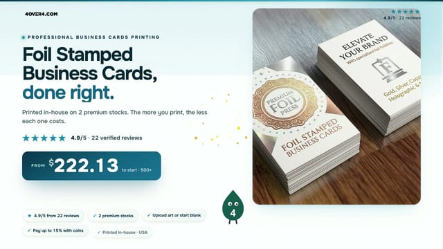Foil Stamped Business Cards product video