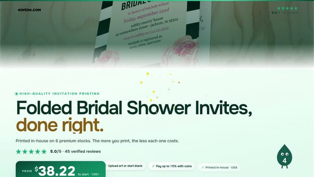 Folded Bridal Shower Invites product video