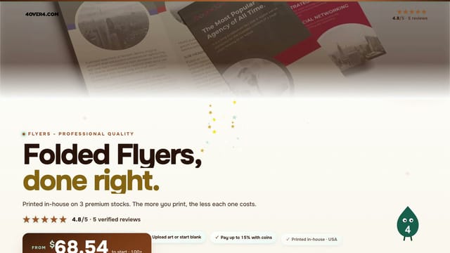 Folded Flyers product video