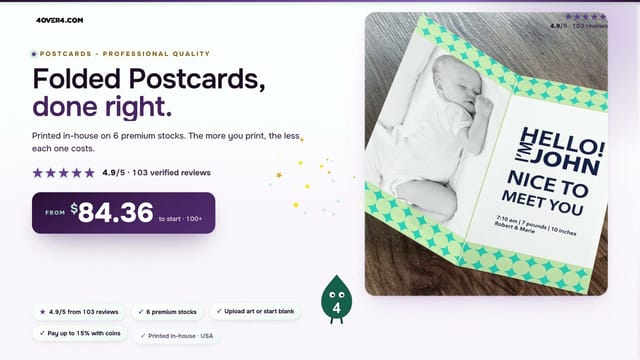 Folded Postcards product video