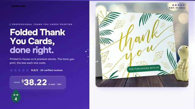 Folded Thank You Cards product video