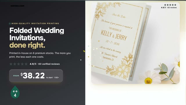 Folded Wedding Invitations product video