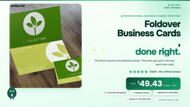 Foldover Business Cards product video