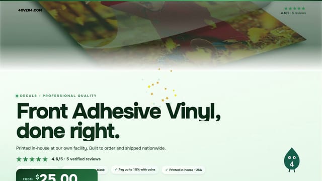 Front Adhesive Vinyl product video