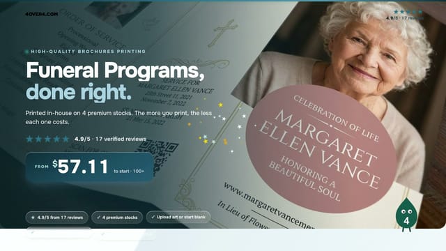 Funeral Programs product video