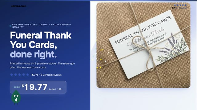 Funeral Thank You Cards product video