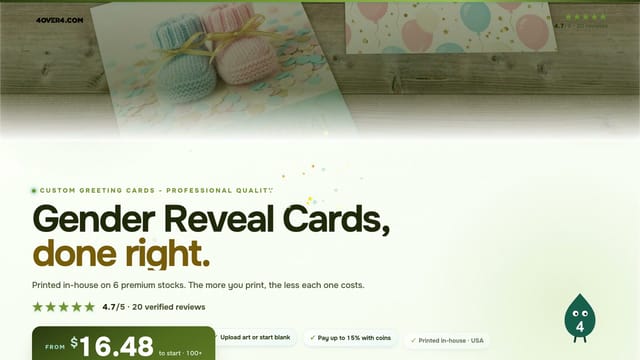 Gender Reveal Cards product video