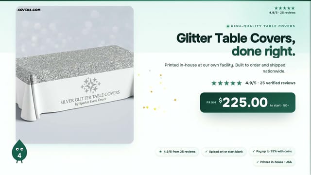 Glitter Table Covers product video