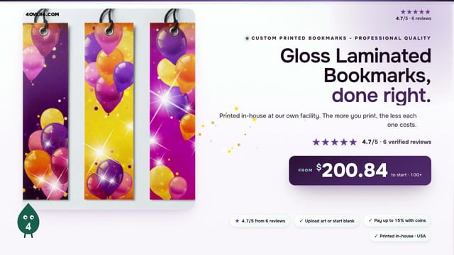Gloss Laminated Bookmarks product video