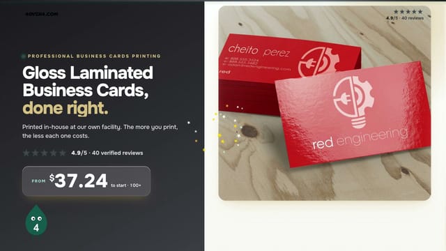 Gloss Laminated Business Cards product video