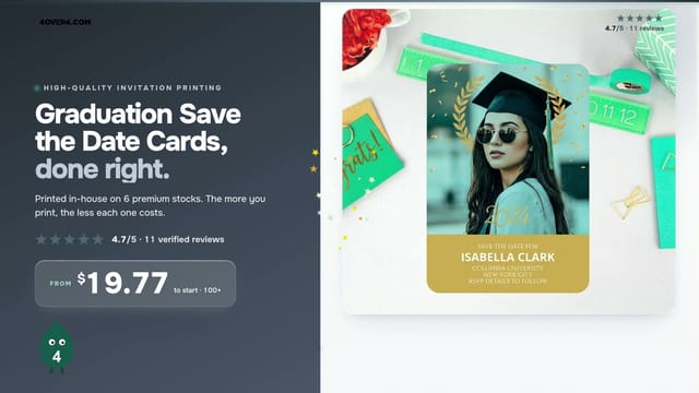 Graduation Save the Date Cards product video