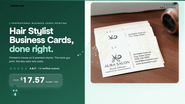Hair Stylist Business Cards product video