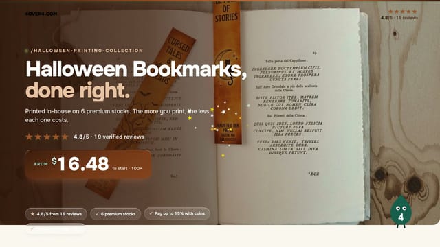 Halloween Bookmarks product video