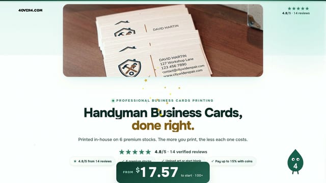 Handyman Business Cards product video