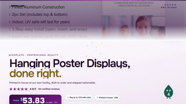 Hanging Poster Displays product video