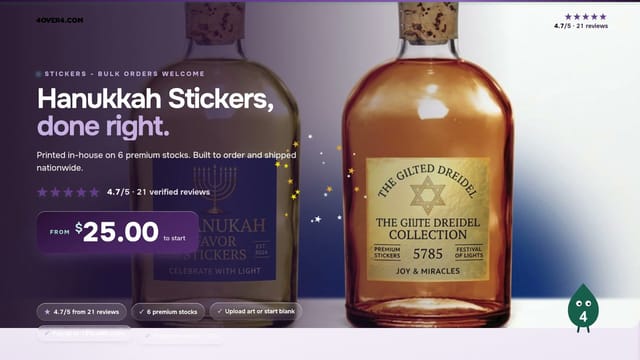 Hanukkah Stickers product video
