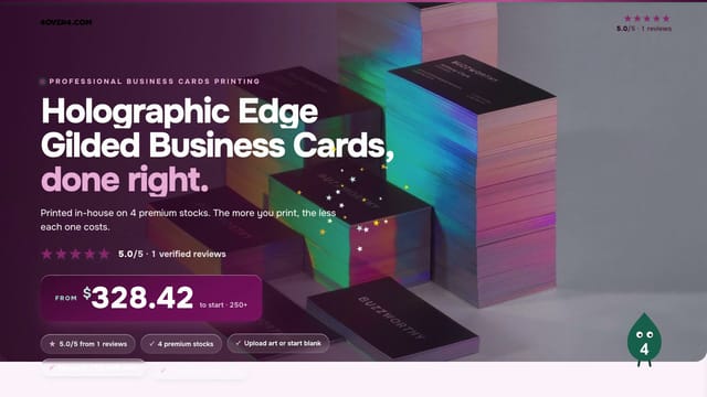 Holographic Edge Gilded Business Cards product video
