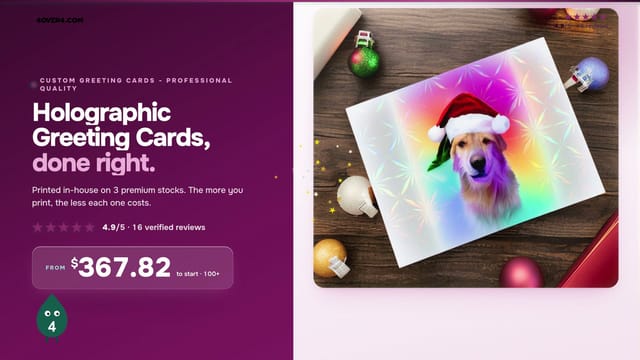 Holographic Greeting Cards product video