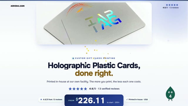 Holographic Plastic Cards product video