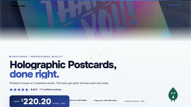 Holographic Postcards product video