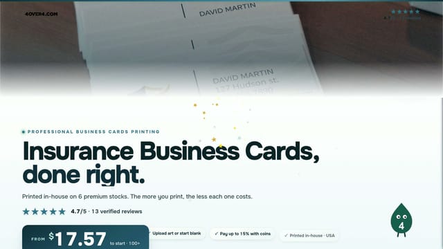 Insurance Business Cards product video