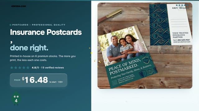 Insurance Postcards product video